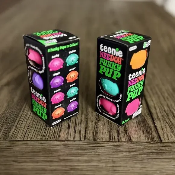 Schylling NeeDoh Teenie Funky Pup 3 Pack Squishy Ball Sensory Fidget Toy New - Picture 5 of 8